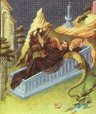 Limbourg-Brothers-1408-St-Anthony-attaqued-by-Devils