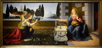 Annunciazione-di-Leonardo-Firenze-Uffizi