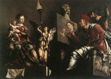 Maarten-van-Heemskerck-San-Lucas-pintando-a-la-Virgen con el ninio-1532-museum-Frans-Hals-Haarlem