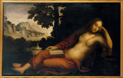 Attributed-to-the-school-of-Bernardino-Luini-Penitent-Mary-Magdalene-in-Landscape-1540-50