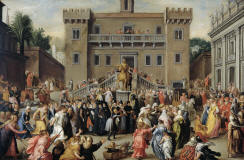 Pieter-Isaacsz-1604-De_oploop_van_de_Romeinse_vrouwen_op_het_Capitool_in_Rome_Rijksmuseum
