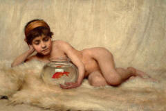 thomas-benjamin-kennington-watching-goldfish-1888-