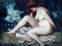 Arthur-Streeton-The-Thoughtful-Nymph-1907