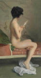 Julius-L-Stewart-1897-desnudo-sentada-espejo