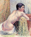 Maximilien-Luce-Nude-Woman-Seated-at-Three-Quarters-