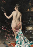 Francesco-Vinea- Nude-with-Mirror-1883