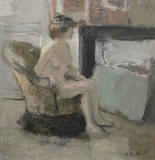 Edouard_Vuillard-1899-Nude_Seated_before_a_Fireplace