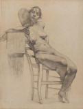 miguel-blay-1893-Desnudo-de-mujer-sentada-con-paipay