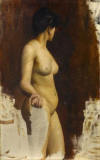 Norman-Hirst-Female-standing-nude-three-quarter-view-1890s