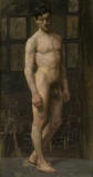 Sir-Alfred-James-Munnings-Study-of-a-Standing-Male-Nude-Julian-s-Atelier