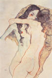 Egon-Schiele-Dos-mujeres-abrazandose-1911-