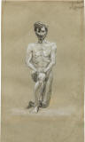 egon-schiele-kneeling-male-nude-1906