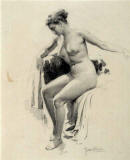 Fortunino-Matania-nude-study-of-the-artists-wife