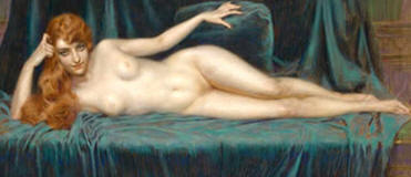 Gustave Joseph Marie Brisgand desnudo recostado