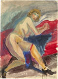 Otto-Dix-Kathe-Nude-on-Red-Sofa-1925