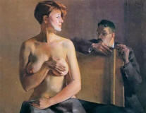 Conrad-Felixmuller-Nude-and-Draftsman-1933