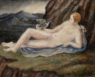Dora_Carrington-Reclining_nude_with_a_dove-1920