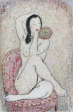 Pan-Yuliang-Seated-nude-holding-a-mirror-1956