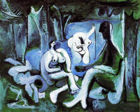 Almuerzo en la hierba. Despus de Manet, (12 de julio) 1960, Pablo Picasso