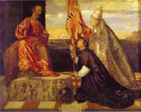 Titian_Pope Alexander VI Presenting Jacopo Pesaro to Saint Peter_1502-1512_Oil on canvas_Koninklijk Museum voor Schone Kunsten_Antwerp,.JPG (30329 bytes)