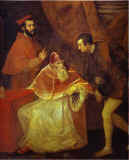 titian4Paul III and His Grandsons Ottavio and Cardinal Alessandro Farnese_1545-1546_Museo Nazionale di Capodimonte8.JPG (25621 bytes)