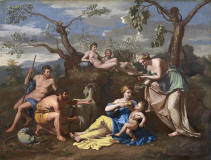 Follower-of-Nicolas-Poussin-Nymphs-Feeding-the-Child-Jupiter