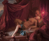 Godefridus_Schalcken-Sleeping_Venus_and_Cupido