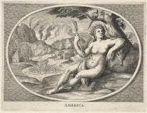 Cornelis-van-Dalen-II-Vrouwelijke_personificatie_van_werelddeel_Amerika_als_vrouw_met_hoofdtooi_van_veren_en_pijl_in_landschap_America
