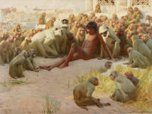 John_Charles_Dollman-Mowgli_made_leader_of_the_Bandar_Log-1903