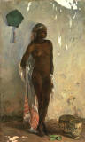 Frank-Buchser-naked-slave-with-tambourine-1880