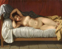 christoffer-eckersberg-1810-1813-nude-reclining-on-a-bed
