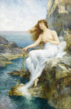 Alfred_Augustus_Glendening_Jr-A_Sea_Maiden_Resting_on_a_Rocky_Shore