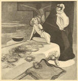 Franz-von-Bayros-Lecho-de-espinas-Ilustración-para-Im-Garten-der-Aphrodite-1912