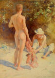 Henry-Scott-Tuke-1906-A-Sunny-Corner