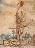 Arthur_Rackham-The_Huntress_Diane_c1920