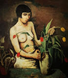 Karl-Hofer-Madchen-mit-Tulpen-Girl-with-tulips-1924-25