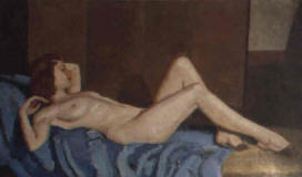 kees-(cornelis-johannes)-maks-reclining-nude-on-a-blue-cloth-1933