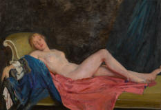 Gerald-Festus-Kelly-1916-reclining-nude-wife-jane