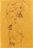 egon-1910-Standing-Nude-with-Large-Hat-Gertrude-Schiele-coleccion-privada