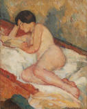 Maurice-Askenazy-1918-desnudo-leyendo