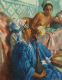 odette-bruneau-deux-jeunes-marocaines-dont-une-denudee-jouant-de-la-musique-dans-un-interieur