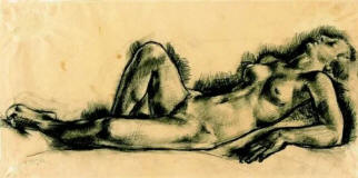 erzsebet-korb_nude-reclining_1922_aware_women-artists_artistes-femmes