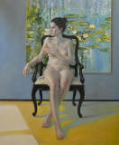 Henning-von-Gierke-sitting-girl-with-monets-nympheas-