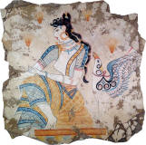 Diosa-del-azafran-Minoan-Santorini- frescos-de-Akrotiri-cierca-1600-adc