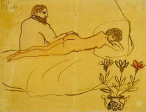 Desnudo-reclinado-y-Picasso-sentado-1902-Pablo-Picasso