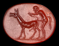 ROMAN-CARNELIAN-RINGSTONE-WITH-A-SATYR-AND-DONKEY